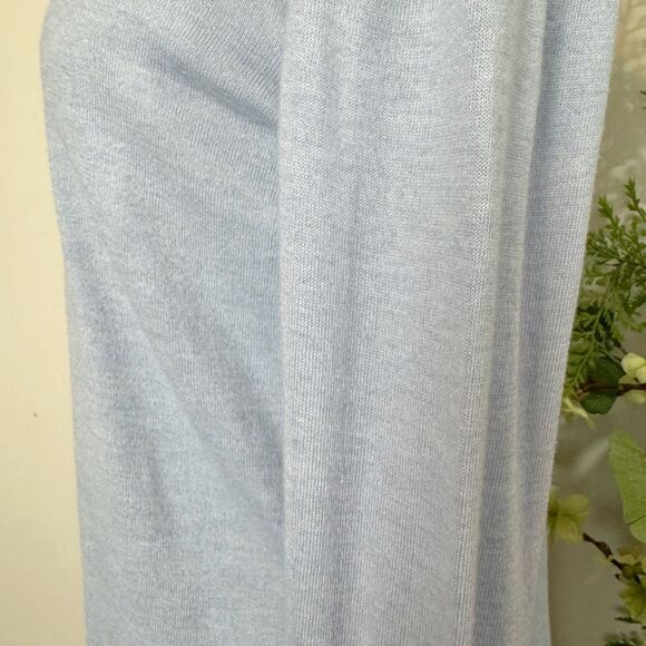 MAGASCHONI | blue tissue weight knit top | large | cashmere blend - Picture 4 of 9